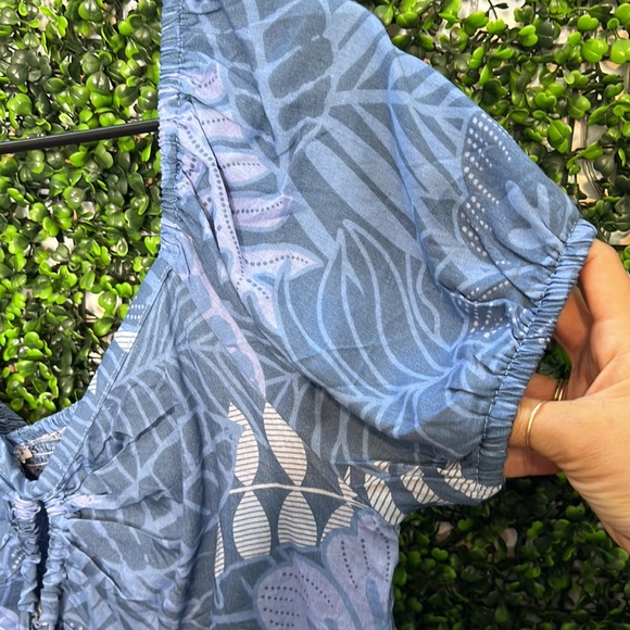 Makai Beach Hawaii Waving Palms Crop Top size XL Hawaiian Wear - Picture 4 of 5